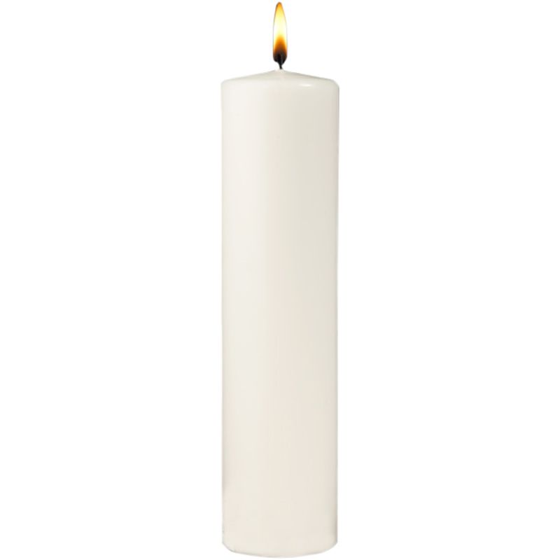 White Ceremonial Pillar Candle