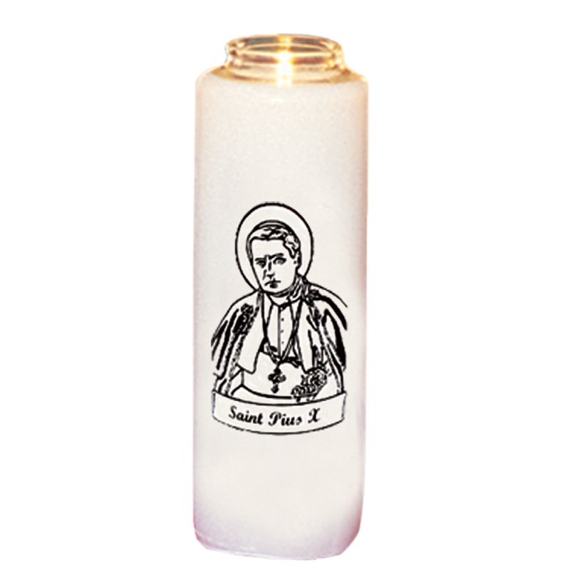 St Pius X 6 Day Candle