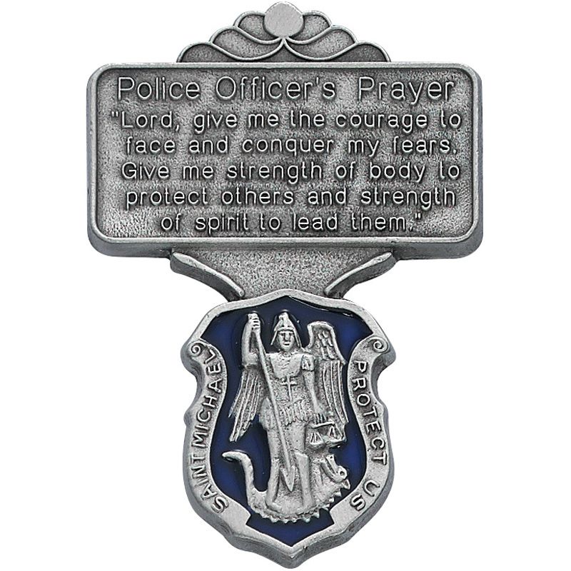 St Michael Police Visor Clip Medal