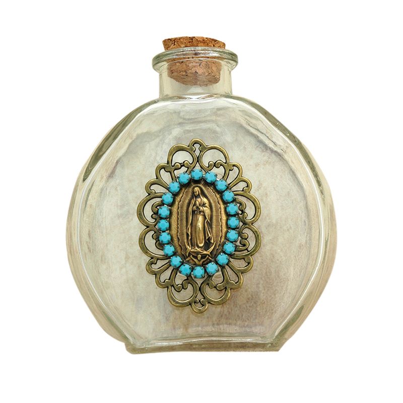 Our Lady Of Guadalupe Vintage Holy Water Bottle