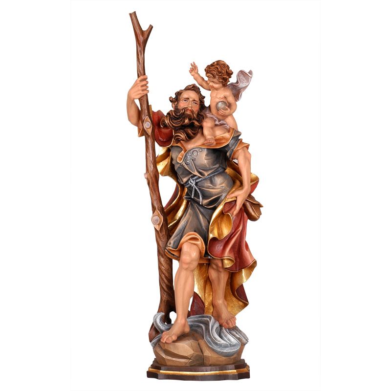 St Christopher Woodcarved Statue