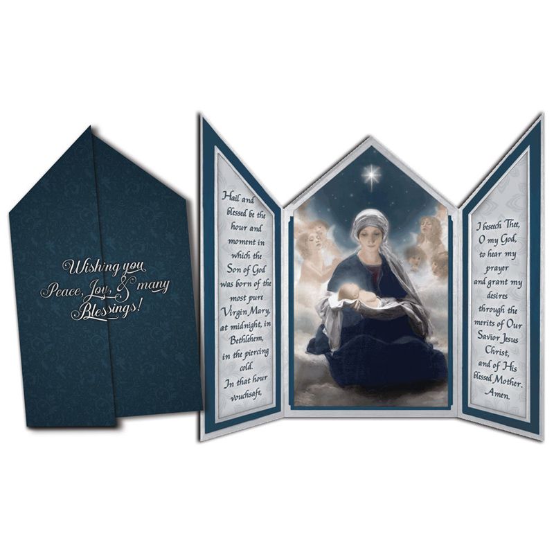 Star Of Bethlehem Tri-Fold Triptych Christmas Card