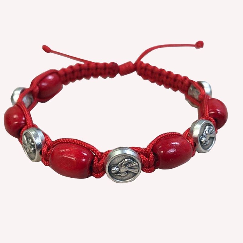 Divine Mercy Bead Macrame Bracelet