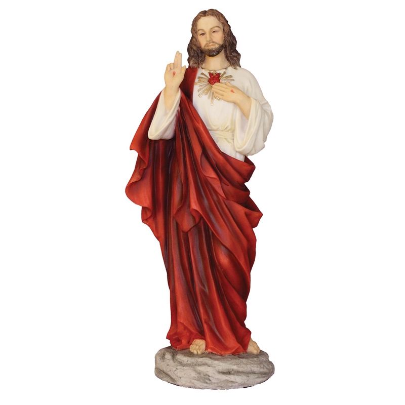 Sacred Heart of Jesus Colored Veronese Statue