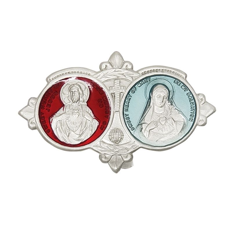 Enameled Sacred Hearts Visor Clip