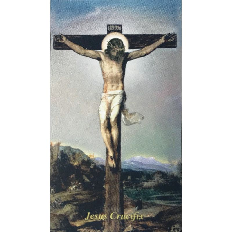 Prayer Before A Crucifix Holy Card