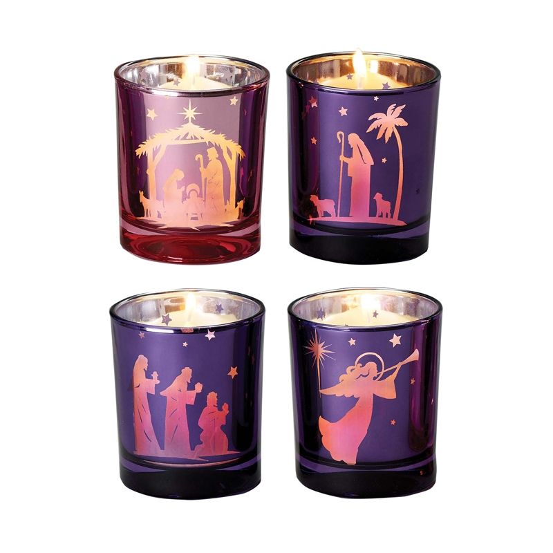 Nativity Advent Votives