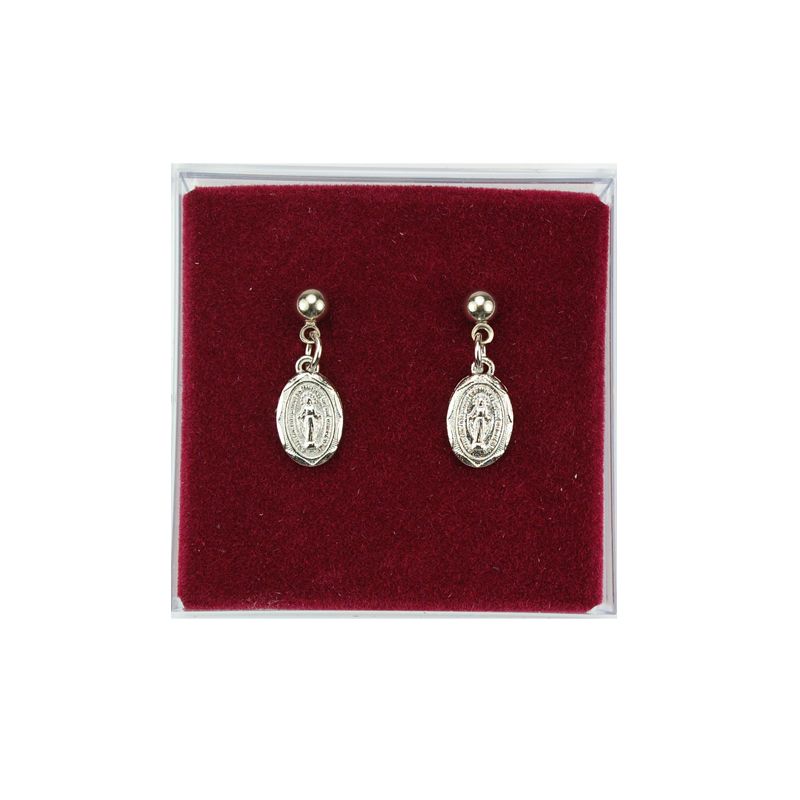 Miraculous Medal Post Earrings