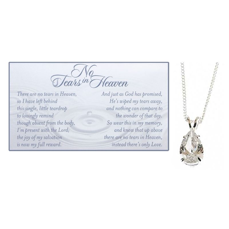 No Tears In Heaven Pendant, Crystal