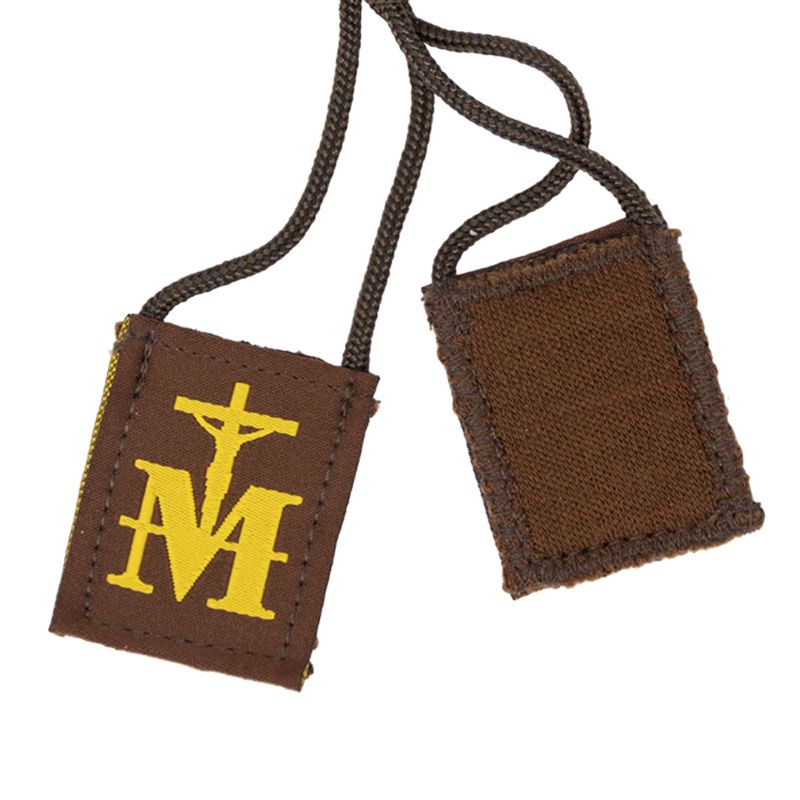 "M" Brown Paracord Scapular