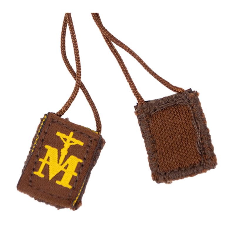 Mini "M" Brown Paracord Scapular