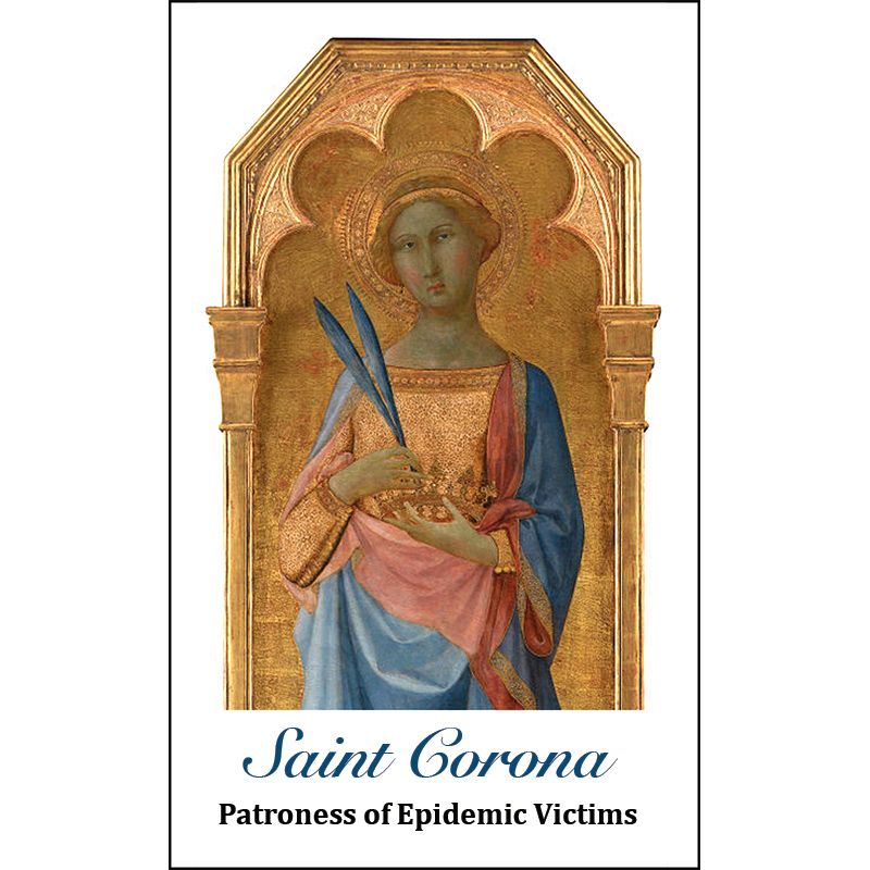 St Corona Holy Card