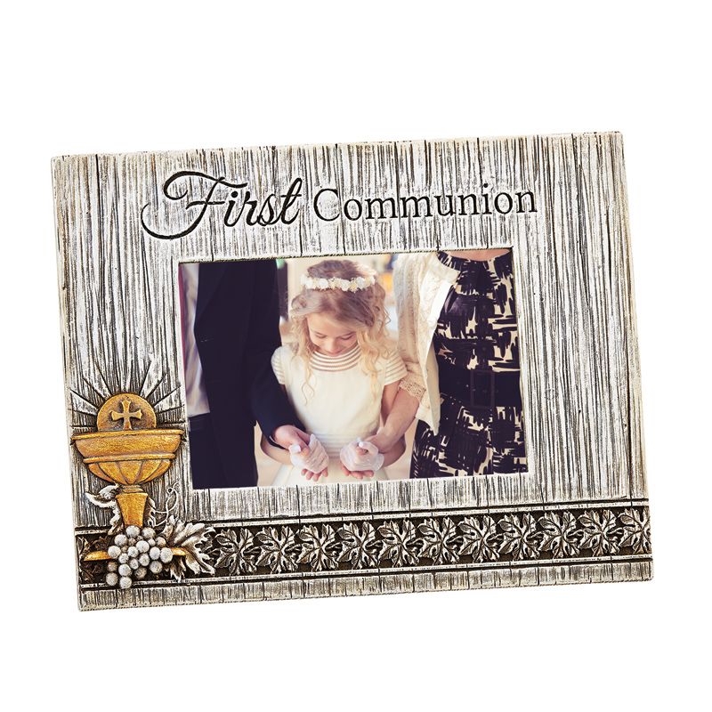 Distressed First Communion Photo Frame