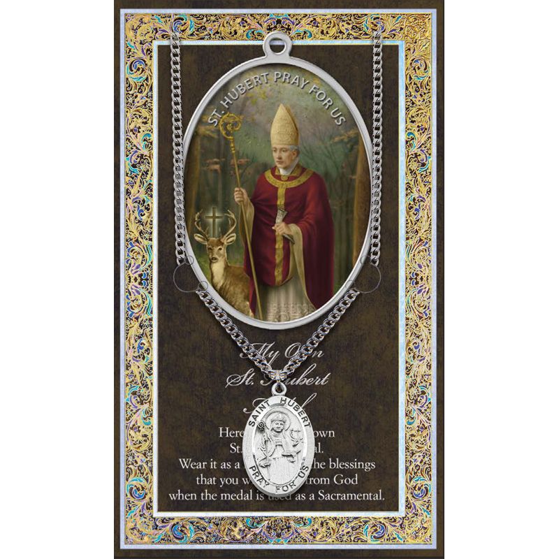 St Hubert Pewter Patron Saint Medal