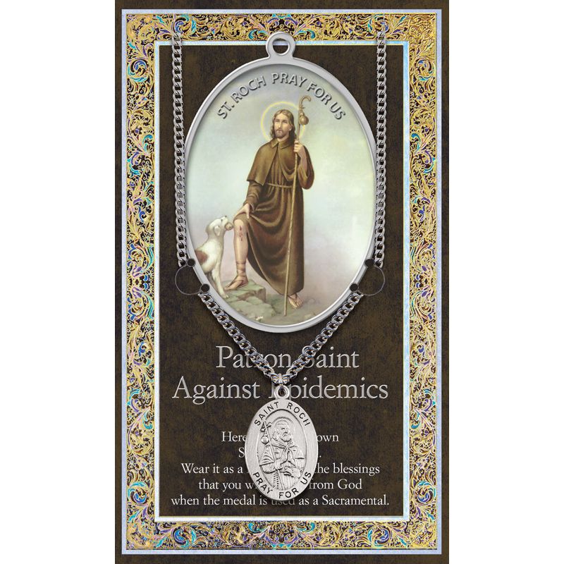 St Roch Pewter Patron Saint Medal