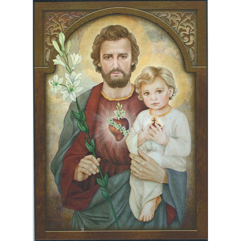 St Joseph, The Most Chaste Heart Plaque Gift Set