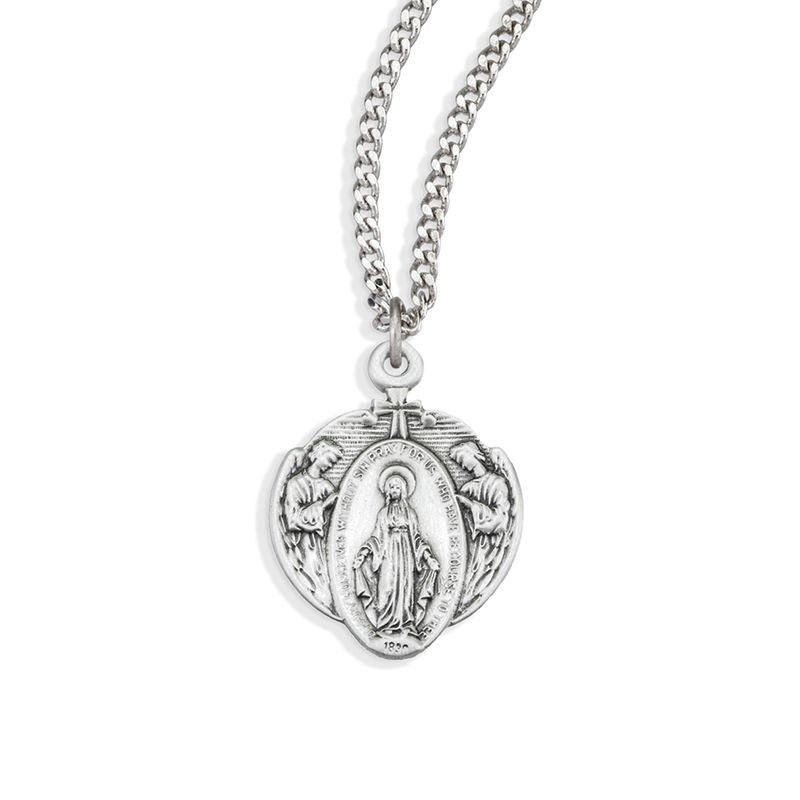 Miraculous Medal with Adoring Angels
