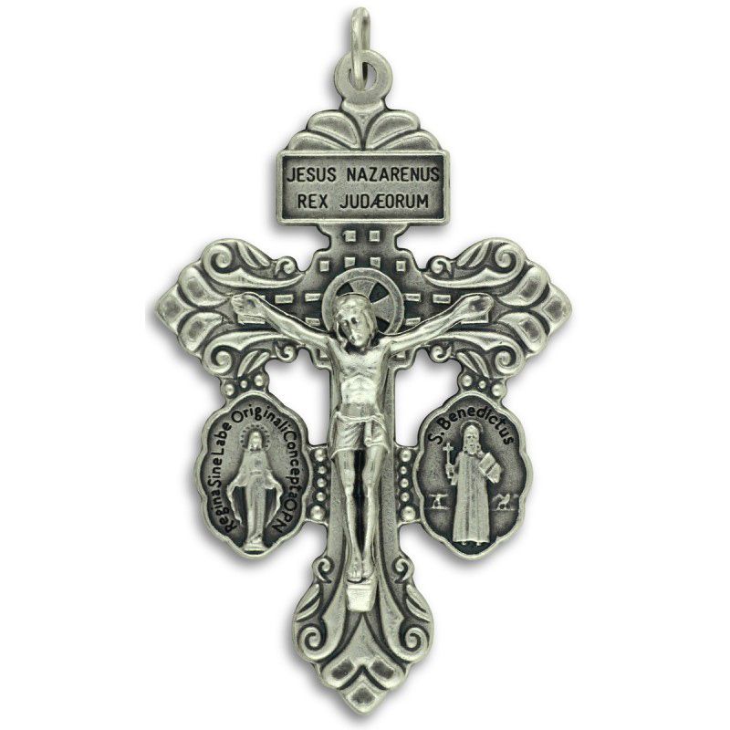Pardon Crucifix w/Miraculous and St Benedict Medals