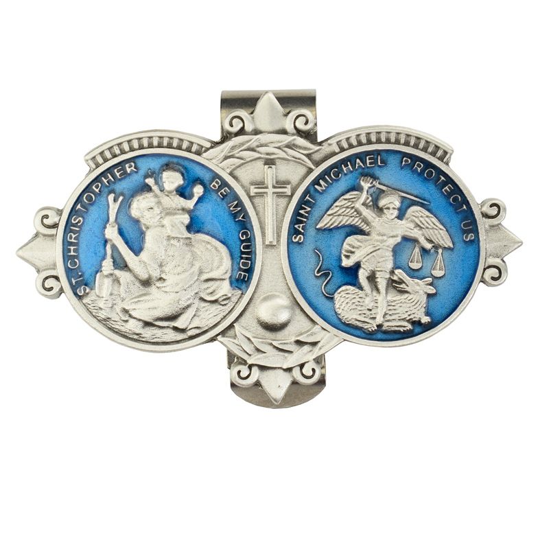 St Christopher/St Michael Visor Clip