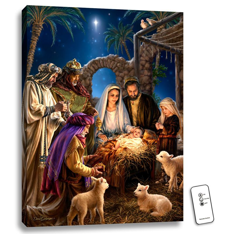The Nativity Backlit Canvas Print