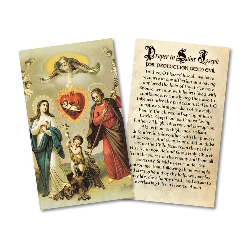 St Joseph Protection from Evil Holy Card