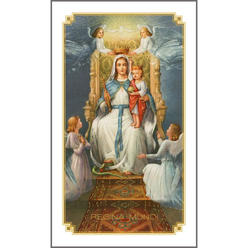 August Queen Holy Card