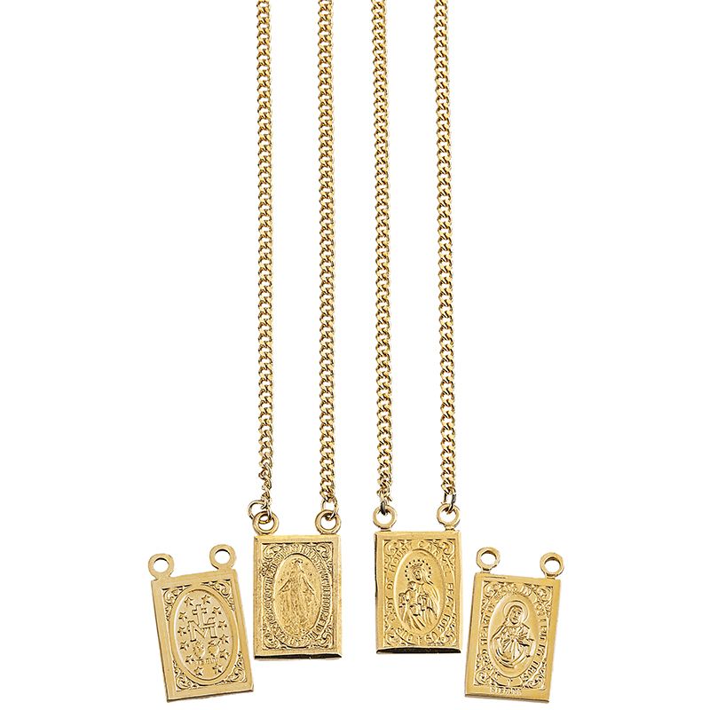 Gold Over Silver Scapular