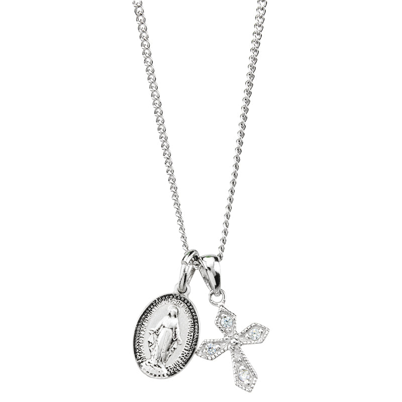 Miraculous with Cubic Zirconia Cross Pendant