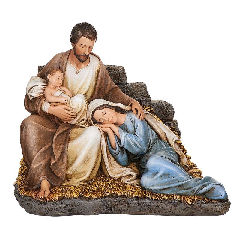 Sleeping Mary with Baby Jesus and Joseph Figurine
