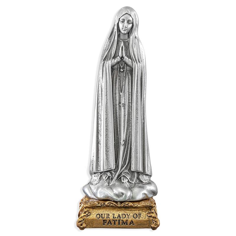 IHM Fatima Pewter Patron Saint Statue