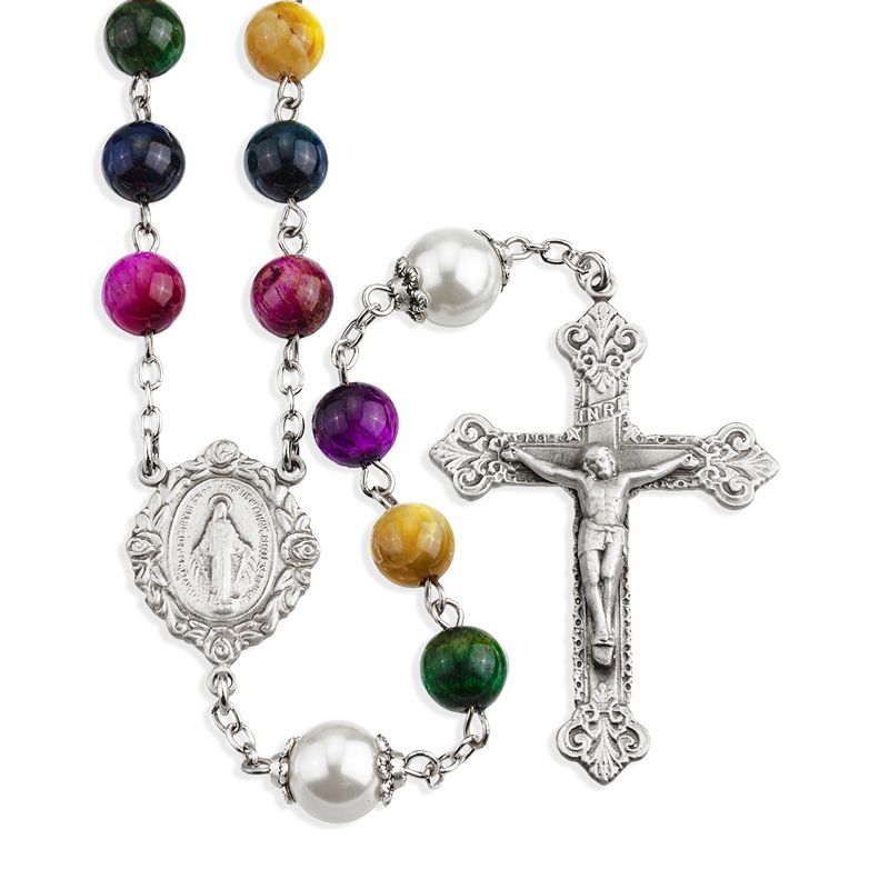 Multi-Color Tiger Eye Rosary