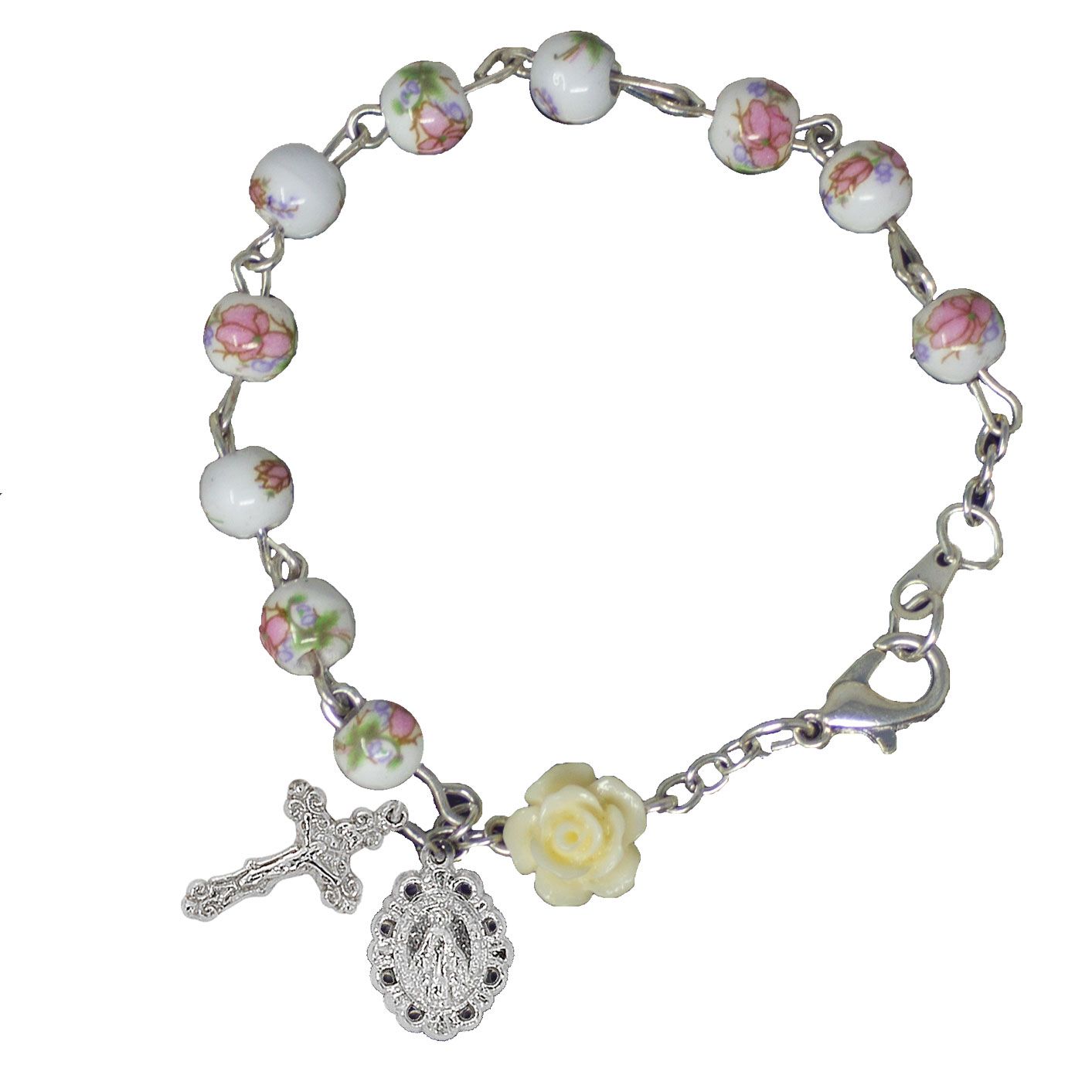 Flower Rosary Bracelet