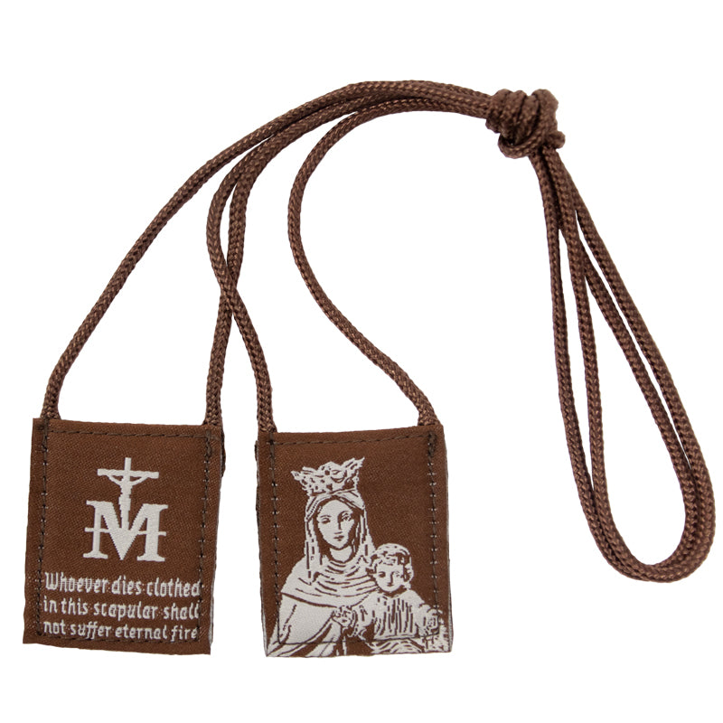 Premium Brown Scapular with Promise
