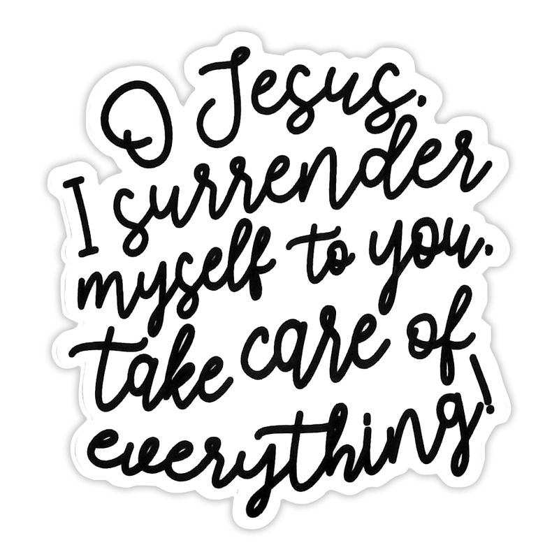 Surrender to Jesus Vinyl Sticker