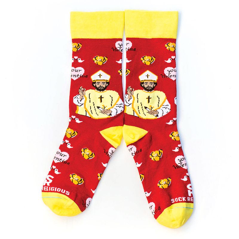 St Valentine Religious Socks