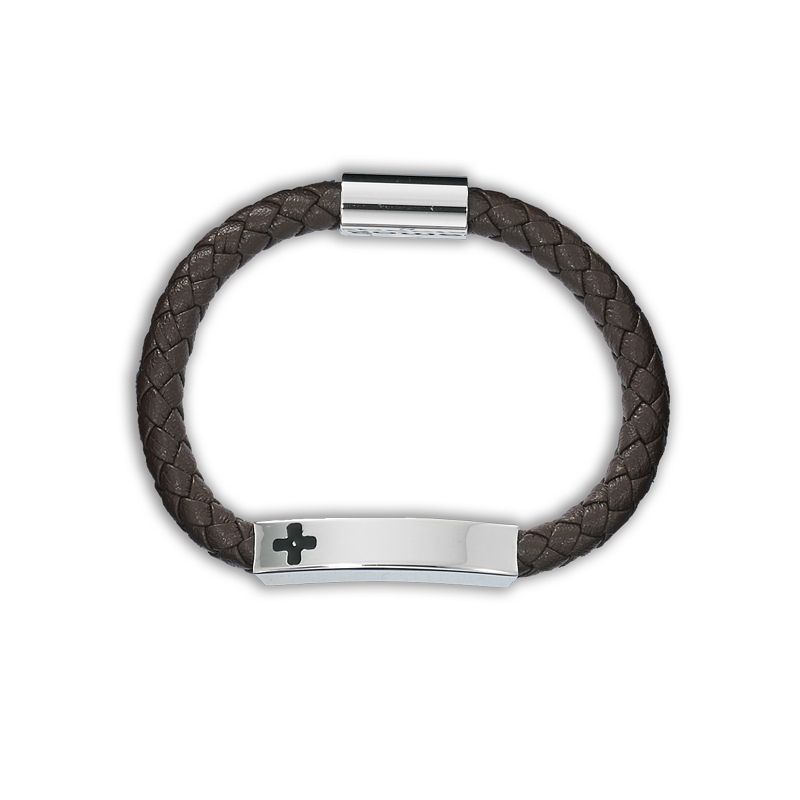 Magnetic Cross Leather Bracelet