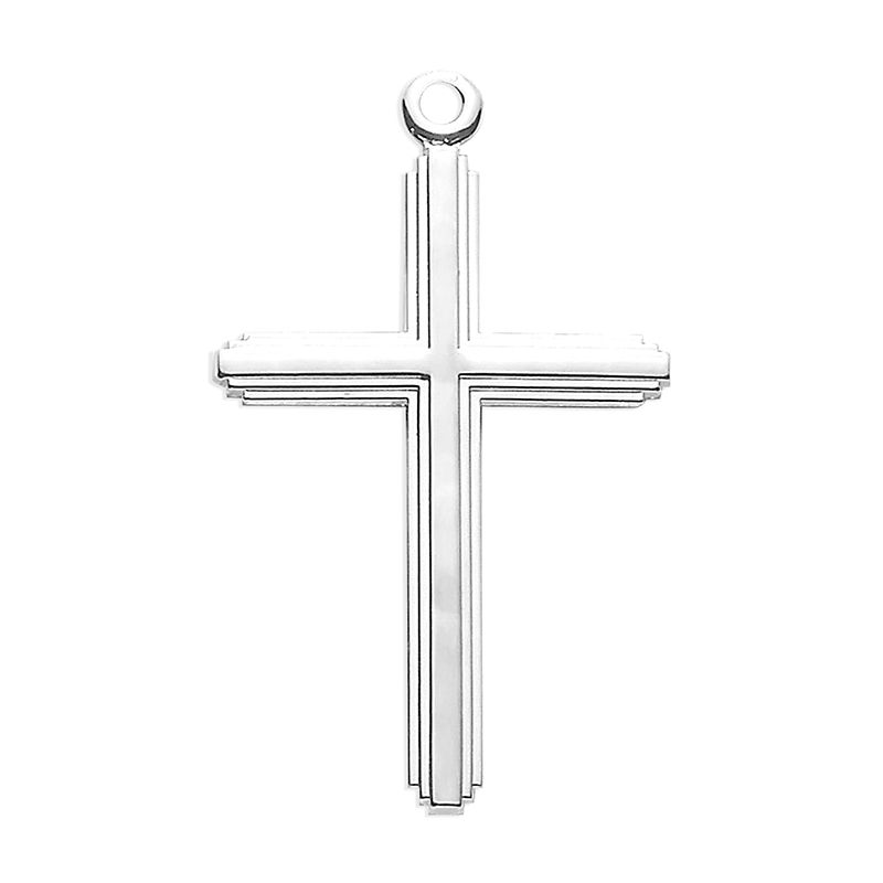 Sterling Silver Inlay Cross Pendant
