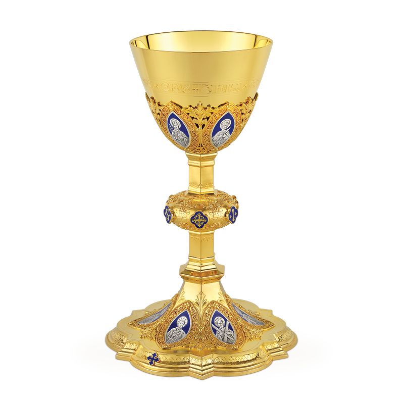 Neo-Gothic Chalice Blue Enamel