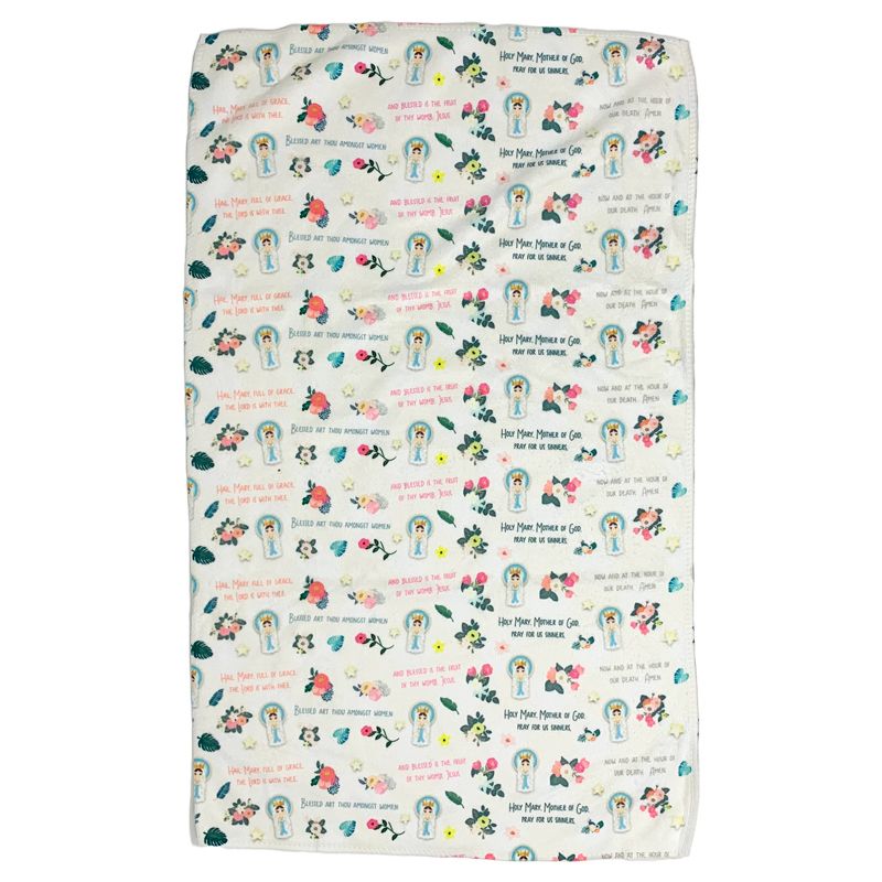 Hail Mary Catholic Burp Cloth