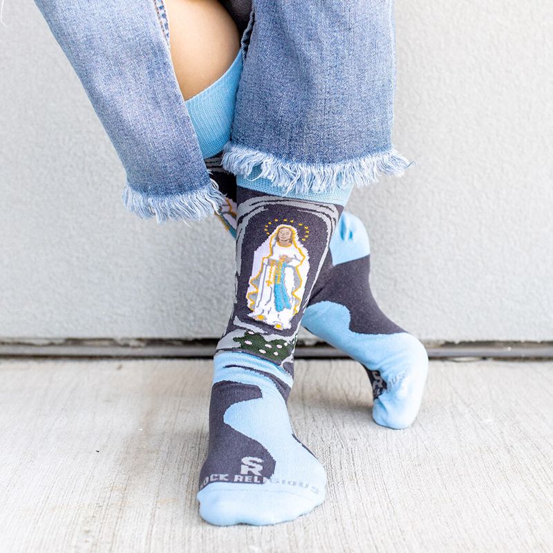 Our Lady of Lourdes Religious Socks