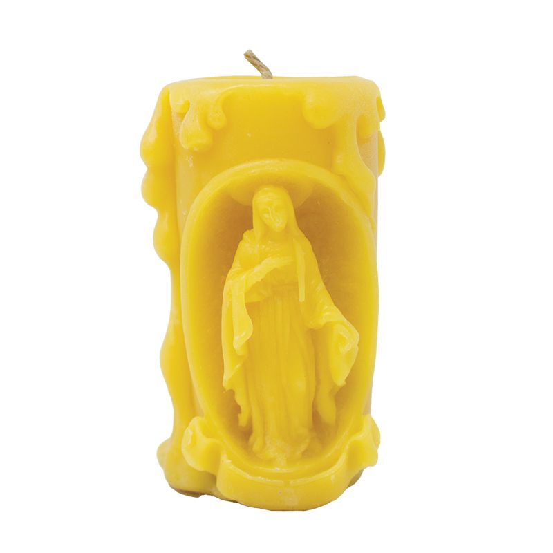 Our Lady Beeswax Figurine Candle