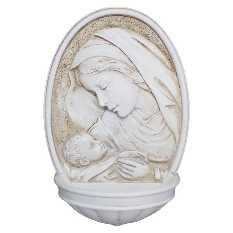 Madonna and Child Holy Water Font
