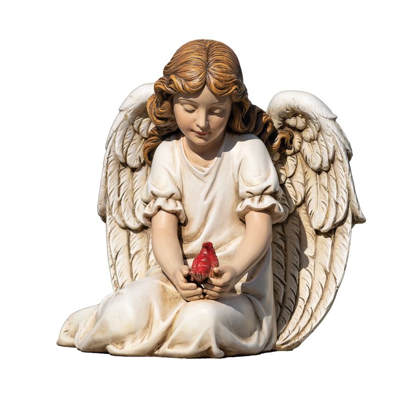 Kneeling Angel with Cardinal