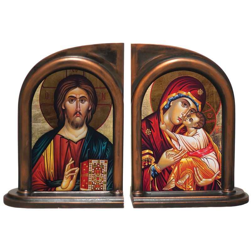 Icon Jesus and Mary Bookends