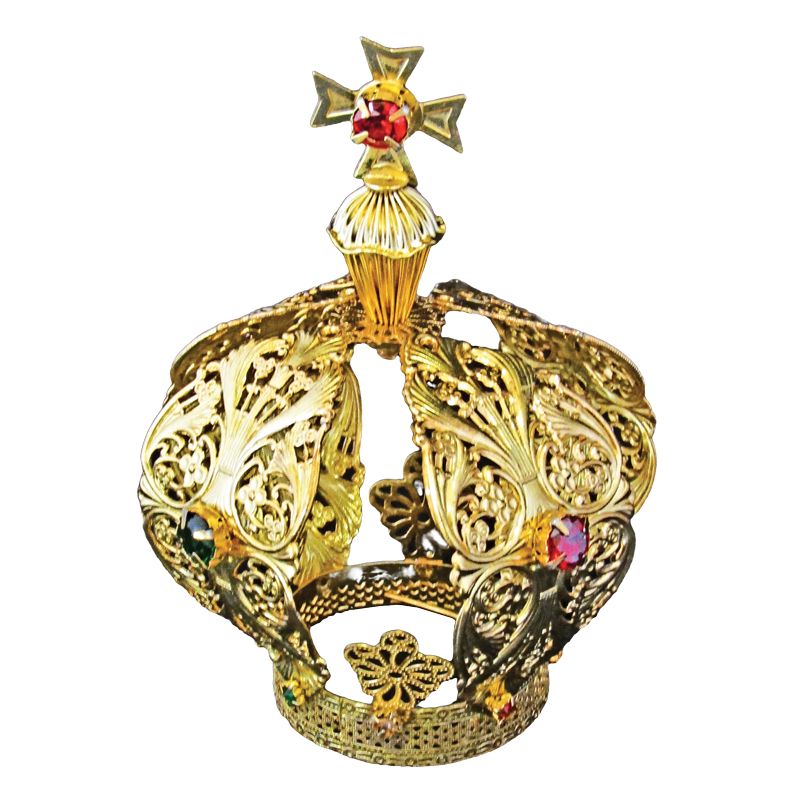 Multi-Color Jeweled Metal Crown