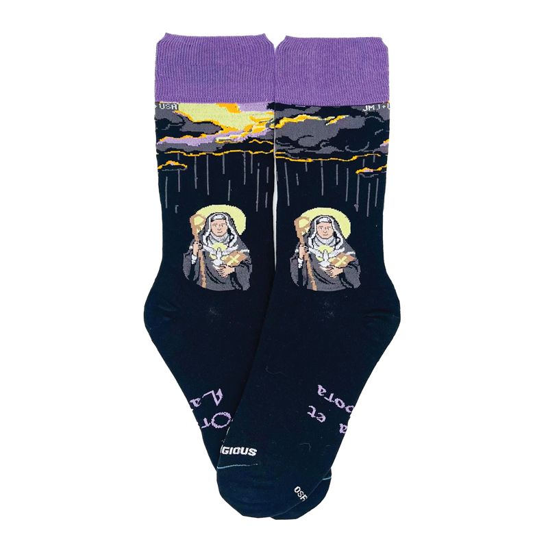 St Scholastica Religious Socks
