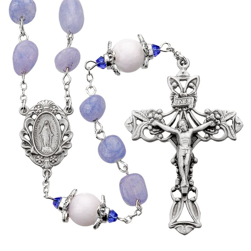 Light Blue Marble Rosary