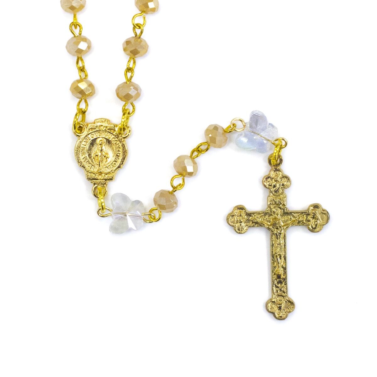 Champagne Butterfly Rosary