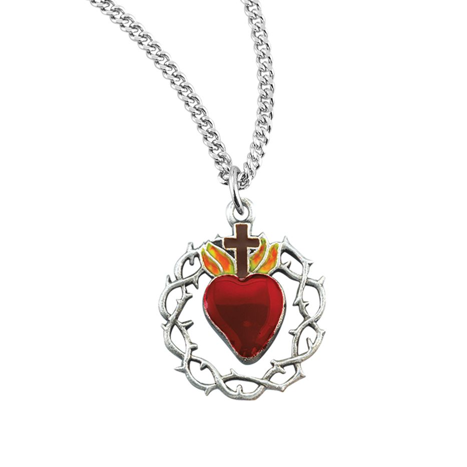 Sacred Heart Crown of Thorns Pendant