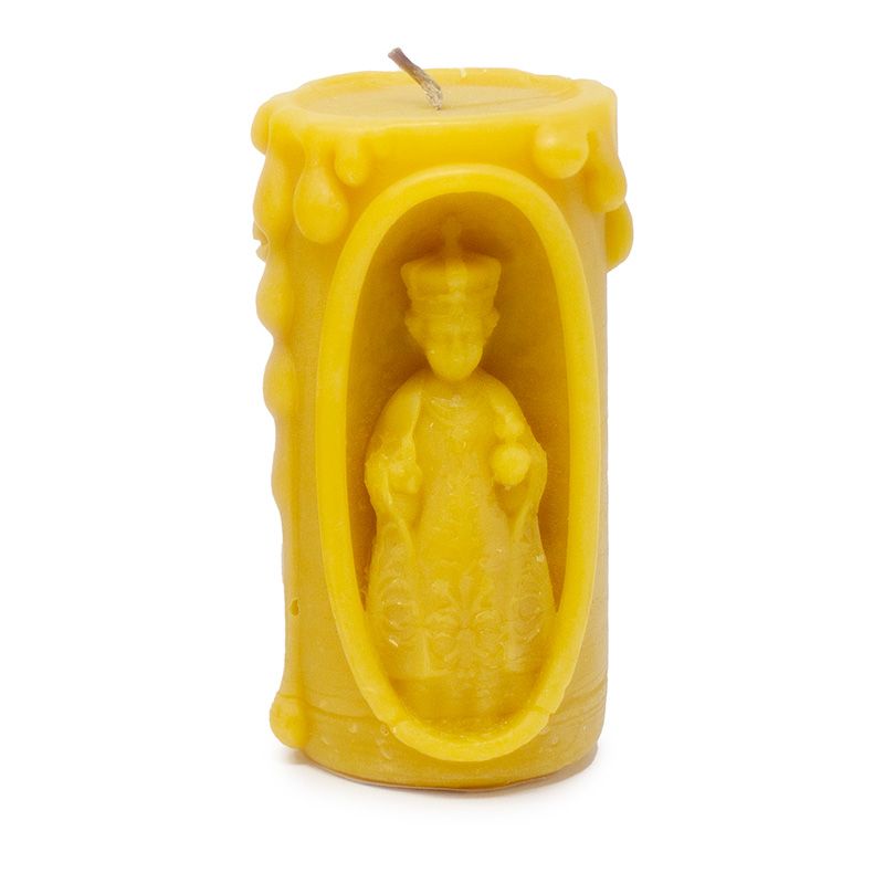 Infant of Prague 100% Beeswax Candle